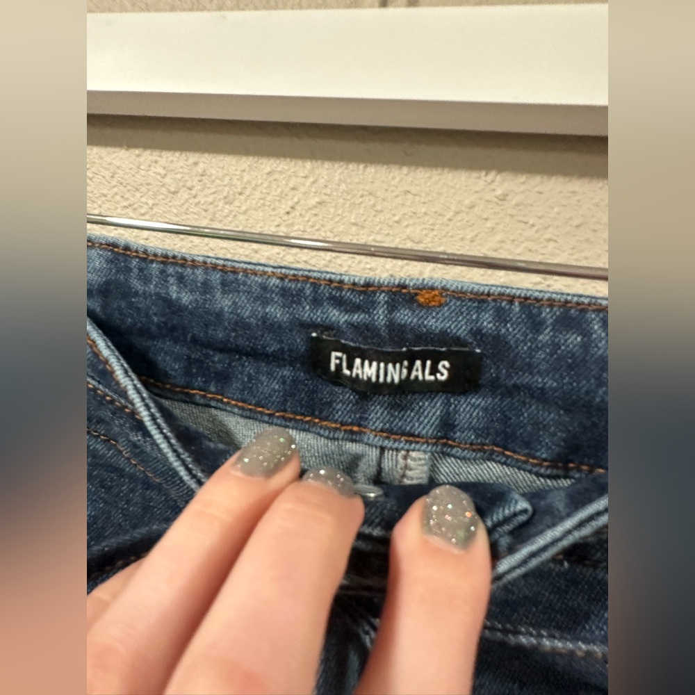 NWT Flamingals Straight Leg Deawstring Jeans - Picture 4 of 8